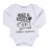 Newborn Baby boys Girls Funny Letter Hug Kiss Bodysuits onesie Infant Babies Kids Cute Bodysuit one-pieces Outfits Kids Clothing