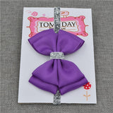 22 color new Baby hair bow flower Headband Silver ribbon Hair Band Handmade DIY hair accessories for children newborn toddler