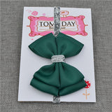 22 color new Baby hair bow flower Headband Silver ribbon Hair Band Handmade DIY hair accessories for children newborn toddler