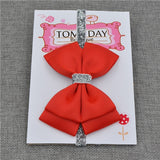 22 color new Baby hair bow flower Headband Silver ribbon Hair Band Handmade DIY hair accessories for children newborn toddler