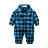 2017 Fashion Handsome Boy Romper Bow Tie Plaid Baby Onesie 100%Cotton Gentleman Newborn Party Jumpsuit