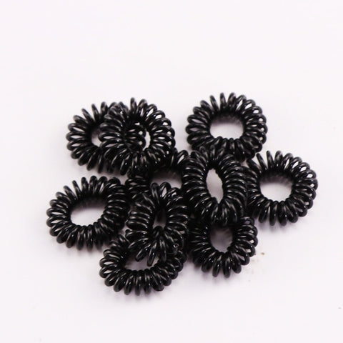 10PCS/Lot New 2cm Small Telephone Line Hair Ropes Girls Colorful Elastic Hair Bands Kid Ponytail Holder Tie Gum Hair Accessories