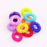 10PCS/Lot New 2cm Small Telephone Line Hair Ropes Girls Colorful Elastic Hair Bands Kid Ponytail Holder Tie Gum Hair Accessories