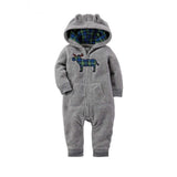 Autumn & Winter Newborn Infant Baby Clothes Fleece Jumpsuit Boys Romper Hooded Jumpsuit Bear Onesie Baby Bebe Menino Macacao