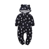 Autumn & Winter Newborn Infant Baby Clothes Fleece Jumpsuit Boys Romper Hooded Jumpsuit Bear Onesie Baby Bebe Menino Macacao