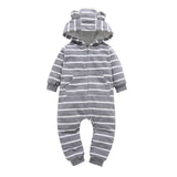 Autumn & Winter Newborn Infant Baby Clothes Fleece Jumpsuit Boys Romper Hooded Jumpsuit Bear Onesie Baby Bebe Menino Macacao
