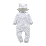 Autumn & Winter Newborn Infant Baby Clothes Fleece Jumpsuit Boys Romper Hooded Jumpsuit Bear Onesie Baby Bebe Menino Macacao