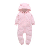 Autumn & Winter Newborn Infant Baby Clothes Fleece Jumpsuit Boys Romper Hooded Jumpsuit Bear Onesie Baby Bebe Menino Macacao