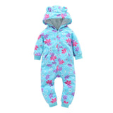 Autumn & Winter Newborn Infant Baby Clothes Fleece Jumpsuit Boys Romper Hooded Jumpsuit Bear Onesie Baby Bebe Menino Macacao