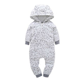 Autumn & Winter Newborn Infant Baby Clothes Fleece Jumpsuit Boys Romper Hooded Jumpsuit Bear Onesie Baby Bebe Menino Macacao