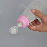 Mambobaby Safety PP Baby Bottle With Cover Supplement Food Rice Cereal Bottles Squeeze Spoon Baby Drinker Milk Feeding Bottles