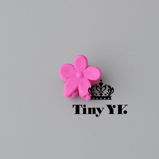 10 pcs New Fashion Baby Girls Small Hair Claw Cute Candy Color flower Hair Jaw Clip Children Hairpin Hair Accessories Wholesale