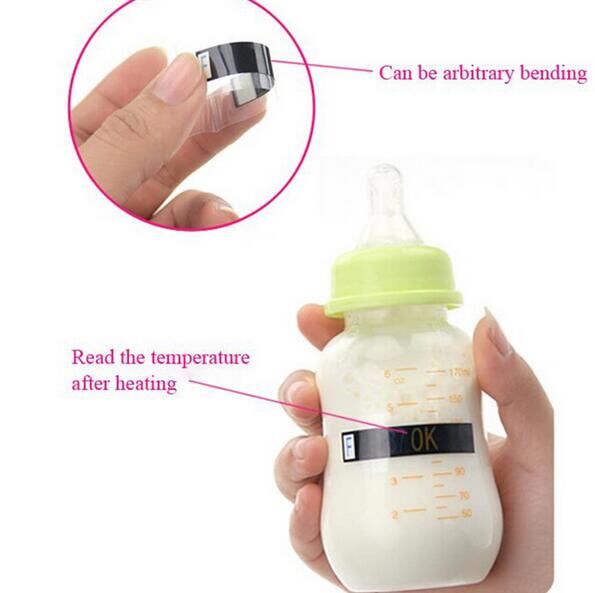 Infant Baby Milk Bottle Temperature Test Paper Strip Thermometer Sticker Babies Safely Thermometers Temperature Measuring Card