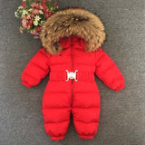 Newborn Baby Clothes Winter Snowsuit Infant Duck Down Jumpsuit Toddler Romper Fur Baby Onesie Kids Parka Coveralls Girl Overall
