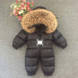 Newborn Baby Clothes Winter Snowsuit Infant Duck Down Jumpsuit Toddler Romper Fur Baby Onesie Kids Parka Coveralls Girl Overall