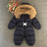 Newborn Baby Clothes Winter Snowsuit Infant Duck Down Jumpsuit Toddler Romper Fur Baby Onesie Kids Parka Coveralls Girl Overall