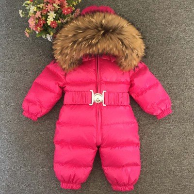 Newborn Baby Clothes Winter Snowsuit Infant Duck Down Jumpsuit Toddler Romper Fur Baby Onesie Kids Parka Coveralls Girl Overall