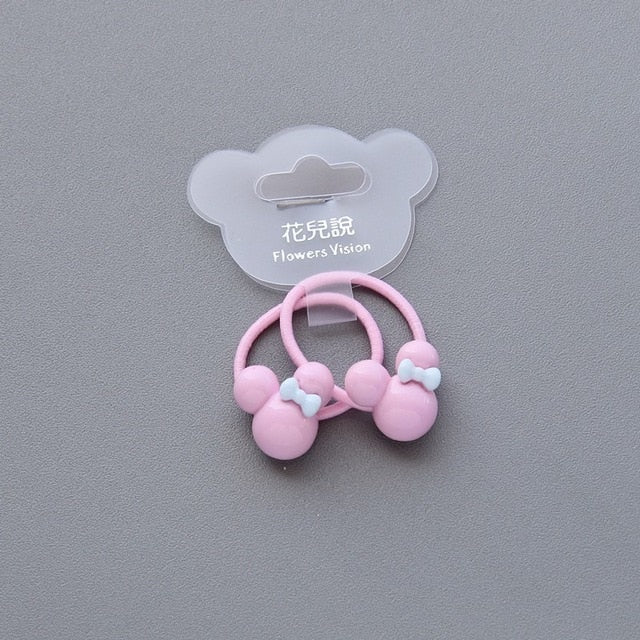 2 PCS Cartoon Fruit Flower Princess Headwear Baby Headdress Children Hair Ropes Girls Hair Accessories Kids Elastic Hair Bands
