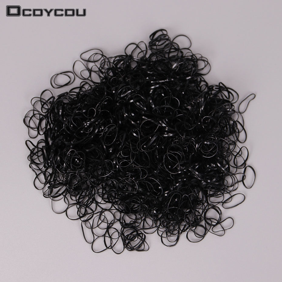 About 1000PCS/bag New Child Baby Hair Holders Rubber Bands Elastics Girl Tie Braids Hair Accessories