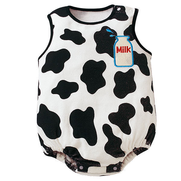 Free Shipping Cute New born Baby Girl Clothes Cartoon Fruit Rompers Cotton Sleeveless Button Onesie Baby Boy Summer Clothes LT11