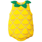Free Shipping Cute New born Baby Girl Clothes Cartoon Fruit Rompers Cotton Sleeveless Button Onesie Baby Boy Summer Clothes LT11