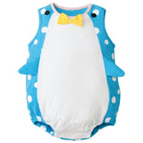 Free Shipping Cute New born Baby Girl Clothes Cartoon Fruit Rompers Cotton Sleeveless Button Onesie Baby Boy Summer Clothes LT11