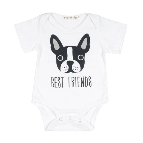 2018 Newborn Baby Bodysuit Short Sleeve Baby Boy Girl Clothes Funny Auntie Uncle Tiny Cottons Dinosaur Baby Onesie 0-18M