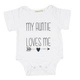 2018 Newborn Baby Bodysuit Short Sleeve Baby Boy Girl Clothes Funny Auntie Uncle Tiny Cottons Dinosaur Baby Onesie 0-18M