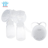 Real Bubee Double Electric Breast Pump With Milk Bottle Convenient USB PP BPA free Powerful Breast Pumps For Baby Breast Feeding