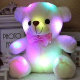 BSTAOFY Dropshipping 20CM LED Colorful Glowing Luminous Plush Baby Toys Lighting Stuffed Bear Teddy Bear Lovely Gifts for Kids