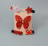 1 Set = 5PCS New Kids Children Accessories Hairpins Barrettes Baby Fabric Bow Flower Headwear Hair clips Girls Headdress