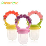 Baby Nipple Fresh Food Fruit Milk Feeding Bottles Nibbler Learn Feeding Drinking Water Straw Handle Teething Pacifier with bell