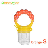 Baby Nipple Fresh Food Fruit Milk Feeding Bottles Nibbler Learn Feeding Drinking Water Straw Handle Teething Pacifier with bell