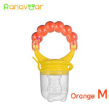 Baby Nipple Fresh Food Fruit Milk Feeding Bottles Nibbler Learn Feeding Drinking Water Straw Handle Teething Pacifier with bell