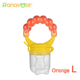 Baby Nipple Fresh Food Fruit Milk Feeding Bottles Nibbler Learn Feeding Drinking Water Straw Handle Teething Pacifier with bell