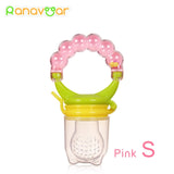 Baby Nipple Fresh Food Fruit Milk Feeding Bottles Nibbler Learn Feeding Drinking Water Straw Handle Teething Pacifier with bell
