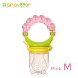Baby Nipple Fresh Food Fruit Milk Feeding Bottles Nibbler Learn Feeding Drinking Water Straw Handle Teething Pacifier with bell