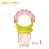 Baby Nipple Fresh Food Fruit Milk Feeding Bottles Nibbler Learn Feeding Drinking Water Straw Handle Teething Pacifier with bell
