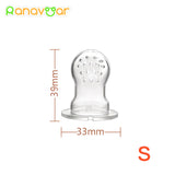 Baby Nipple Fresh Food Fruit Milk Feeding Bottles Nibbler Learn Feeding Drinking Water Straw Handle Teething Pacifier with bell