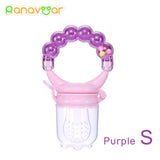 Baby Nipple Fresh Food Fruit Milk Feeding Bottles Nibbler Learn Feeding Drinking Water Straw Handle Teething Pacifier with bell