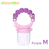 Baby Nipple Fresh Food Fruit Milk Feeding Bottles Nibbler Learn Feeding Drinking Water Straw Handle Teething Pacifier with bell