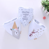 Cotton Bandana Bibs Baby Babador Feeding Smock Infant Burp Cloths Cartoon Saliva Towel Baby Eating Accessory Soft Baby Stuff