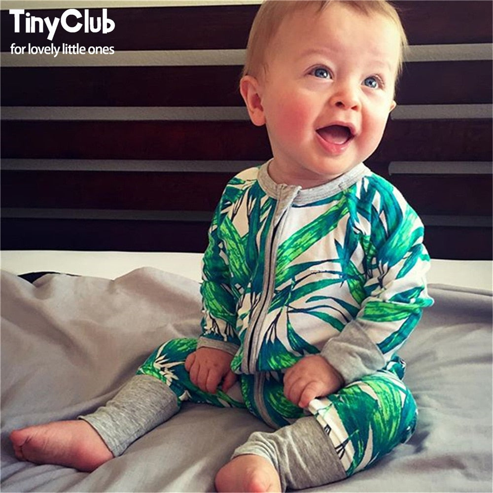 Infant Jumpsuit Long Sleeves Floral Romper Baby Boy Girl Clothes Tiny Cottons New Born Toddler Onesie Overall Outfit Pajamas