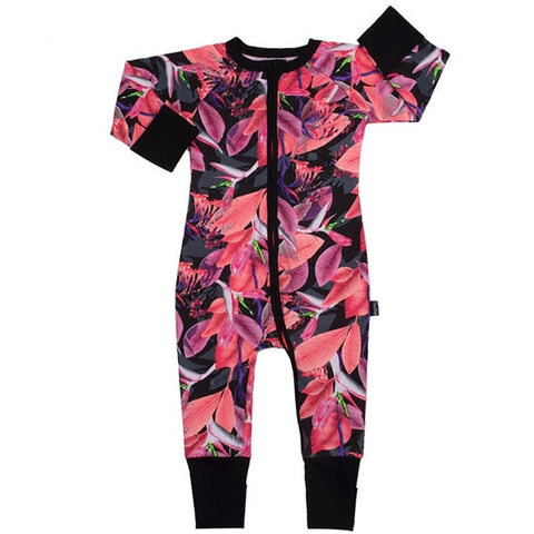 Infant Jumpsuit Long Sleeves Floral Romper Baby Boy Girl Clothes Tiny Cottons New Born Toddler Onesie Overall Outfit Pajamas