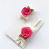 BalleenShiny 3PCS Baby Girls Flower Headband Set Infant Bowknot Lovely Headwear Gift Children Kids Princess Band Hair Accessory