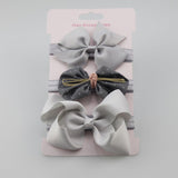 BalleenShiny 3PCS Baby Girls Flower Headband Set Infant Bowknot Lovely Headwear Gift Children Kids Princess Band Hair Accessory