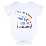 2018 Newborn Baby Clothes Funny 1st Birthday Daddy Letter White Short Sleeve Baby Bodysuits Tiny Cotton Baby Clothes Onesie