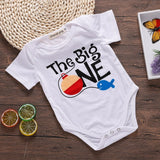 2018 Newborn Baby Clothes Funny 1st Birthday Daddy Letter White Short Sleeve Baby Bodysuits Tiny Cotton Baby Clothes Onesie