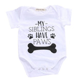 2018 Baby Boy Girl Clothes Party Siblings Daddy Auntie Letter Baby Bodysuit Short Sleeve Jumpsuit Baby Onesie 0-18 Tiny Cottons