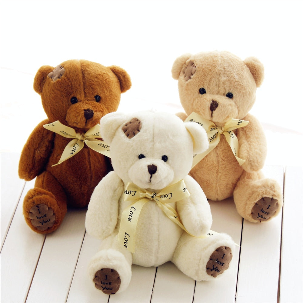 1pc 15cm Patch Bear Dolls Teddy Bear Soft Toy Bear Wedding Gifts Baby Toy Birthday gift brinquedos Soft toys